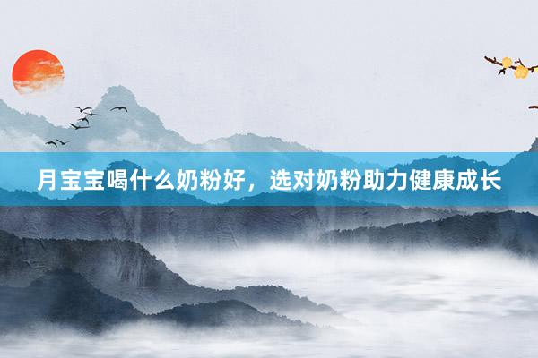月宝宝喝什么奶粉好，选对奶粉助力健康成长